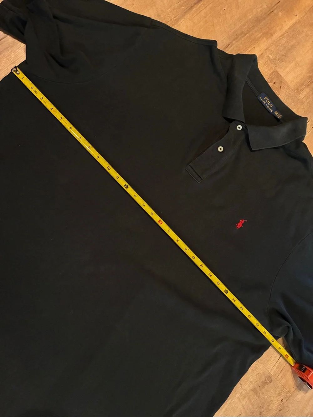 Polo by Ralph Lauren Black Polo with Red Pony Embroidery